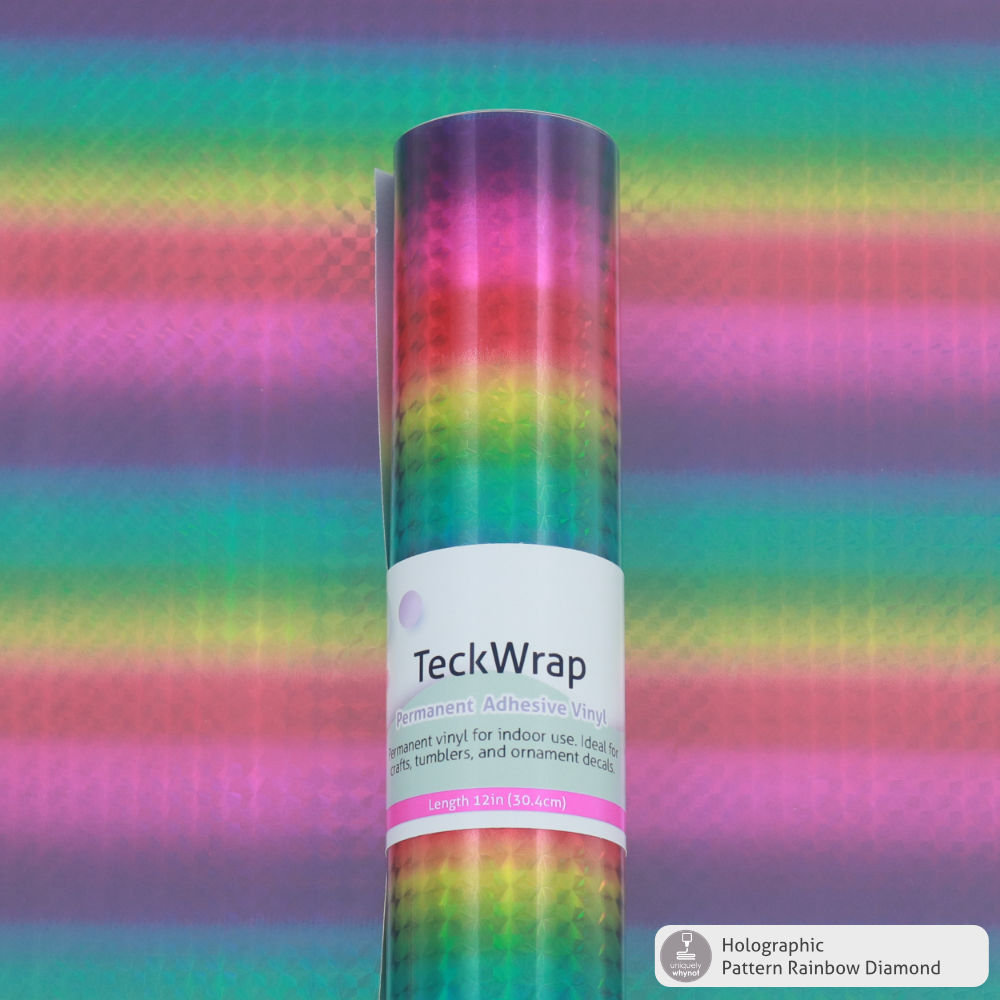 Holographic Pattern Permanent Adhesive Vinyl - TeckWrap - Uniquely Whynot  Craft